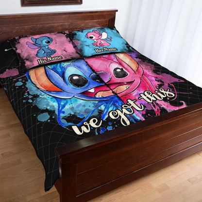 You And Me We Got This - Personalized Couple Ohana Quilt Set