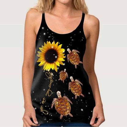 You Are My Sunshine  - Turtle Cross Tank Top