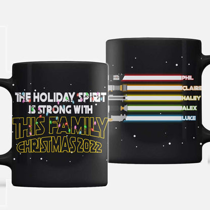 Holiday Spirit Is Strong With This Family - Personalized Christmas Family Mug