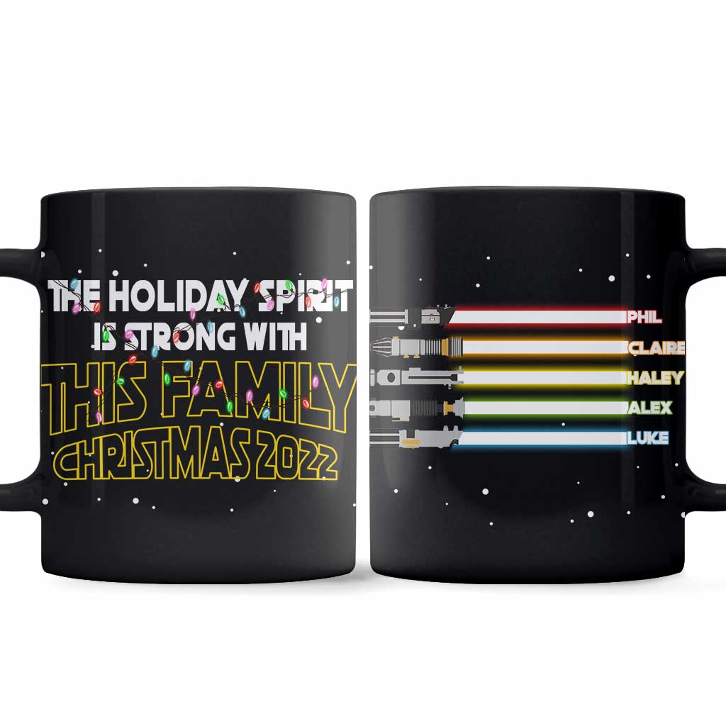 Holiday Spirit Is Strong With This Family - Personalized Christmas Family Mug