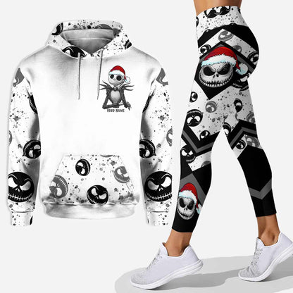 Dead Inside But Jolly AF - Personalized Christmas Nightmare Hoodie and Leggings