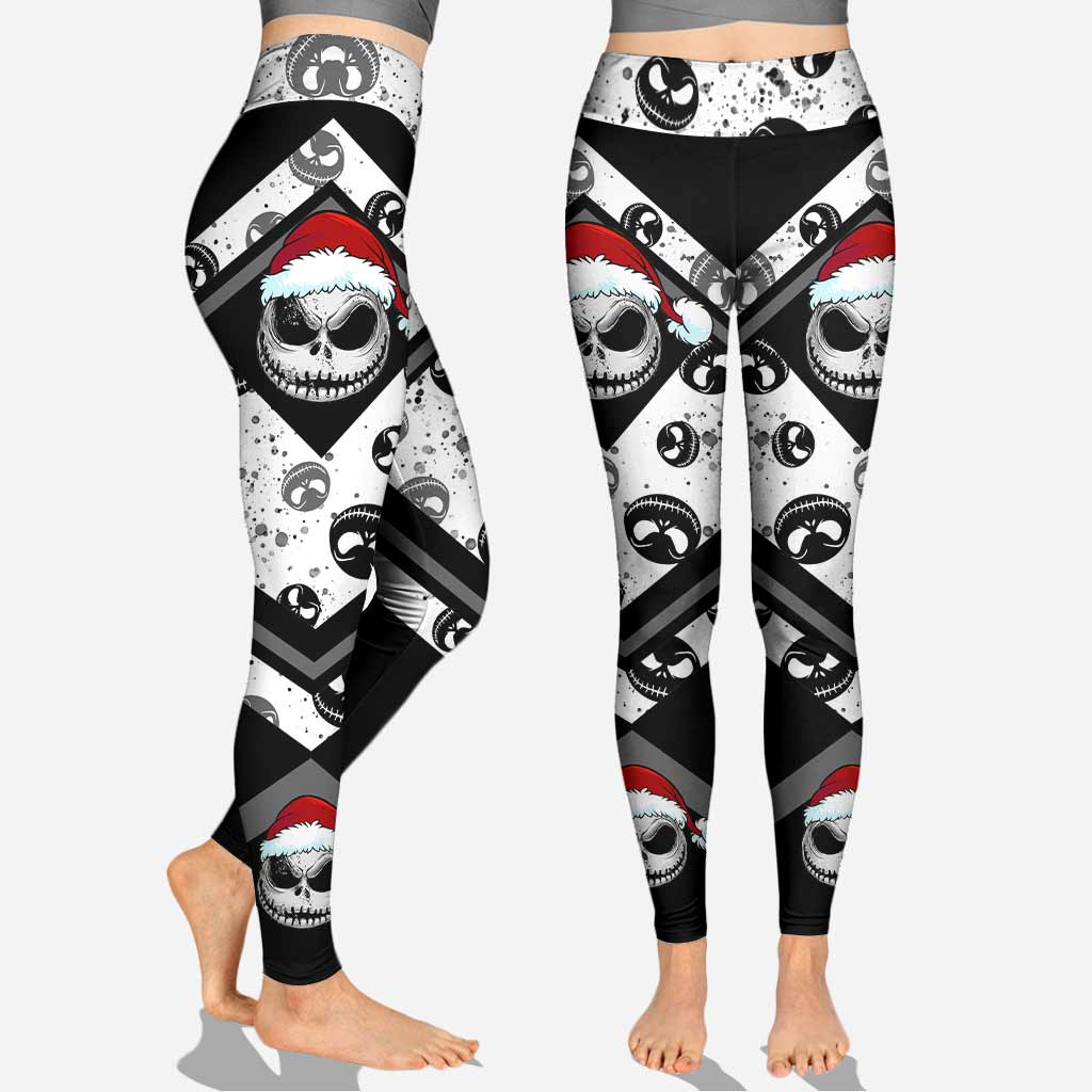 Dead Inside But Jolly AF - Personalized Christmas Nightmare Hoodie and Leggings