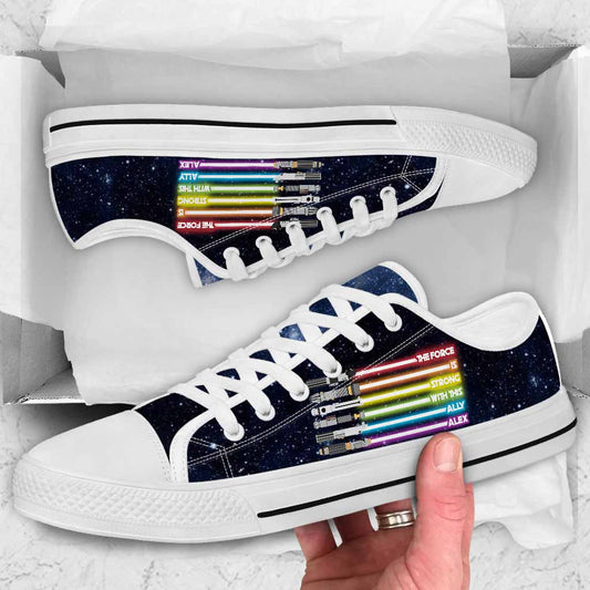 The Force Is Strong - Personalized LGBT Support Low Top Shoes