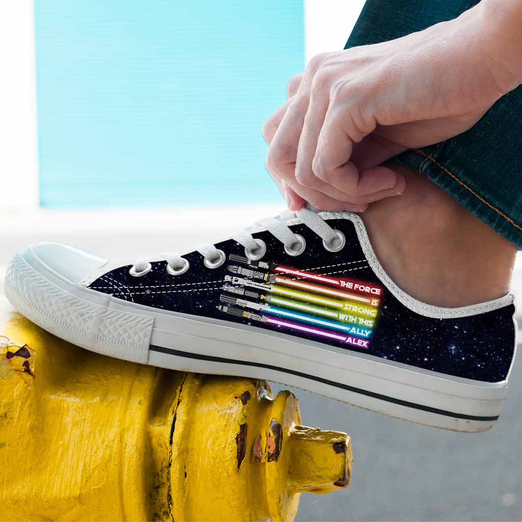 The Force Is Strong - Personalized LGBT Support Low Top Shoes