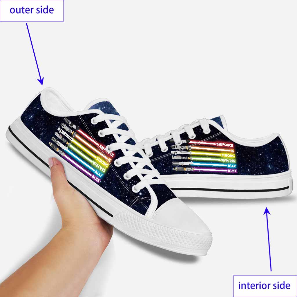 The Force Is Strong - Personalized LGBT Support Low Top Shoes