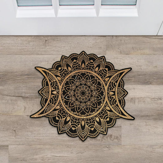 Triple Moon Mandala - Witch Shaped Doormat