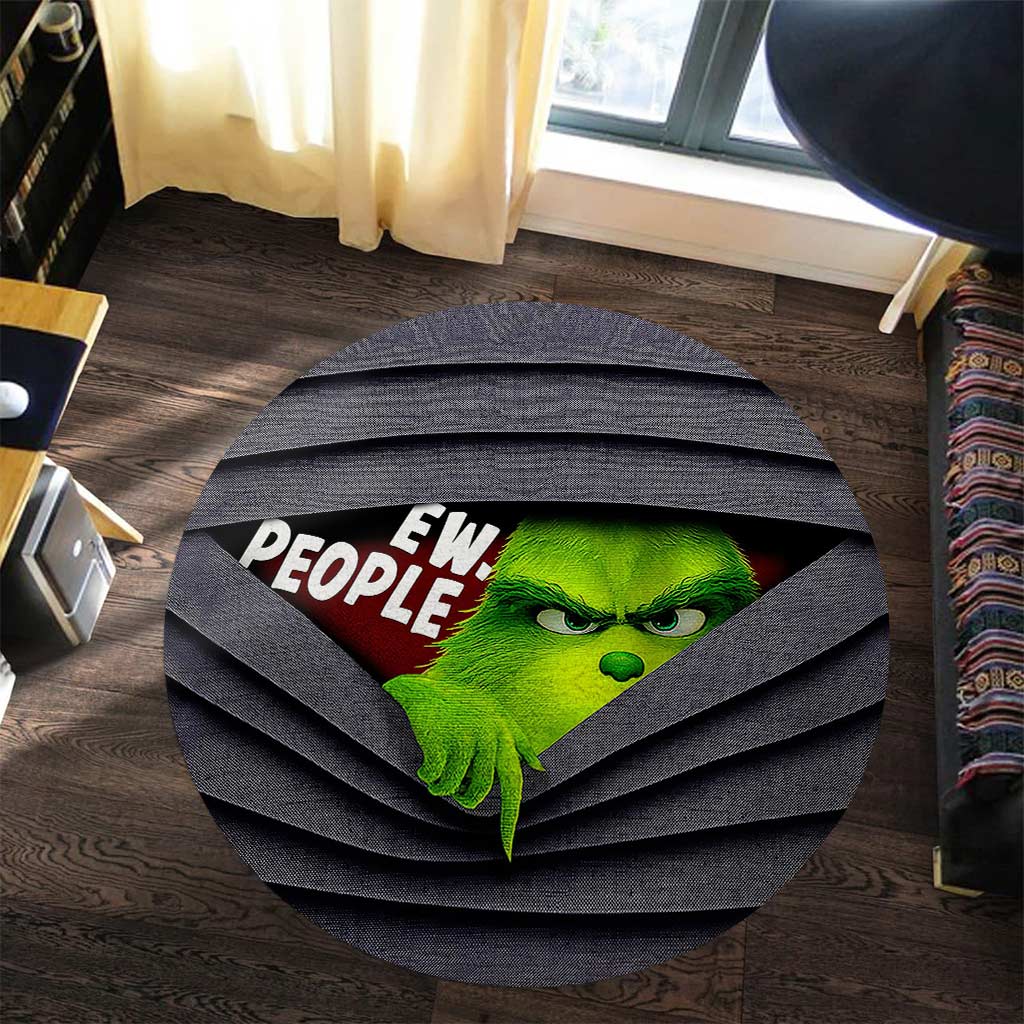 Ew People - Personalized Stole Christmas Round Rug