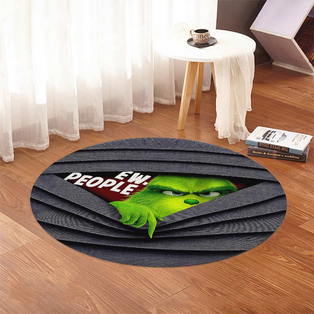 Ew People - Personalized Stole Christmas Round Rug