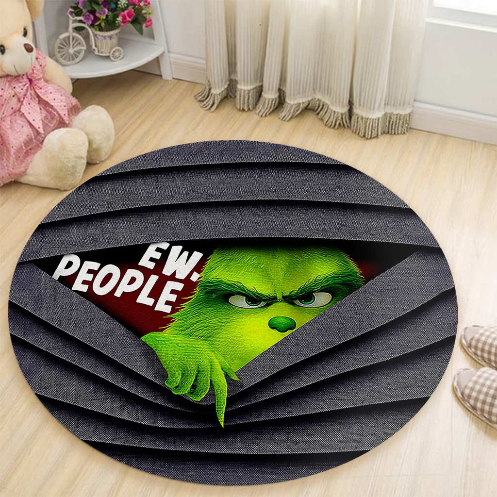 Ew People - Personalized Stole Christmas Round Rug