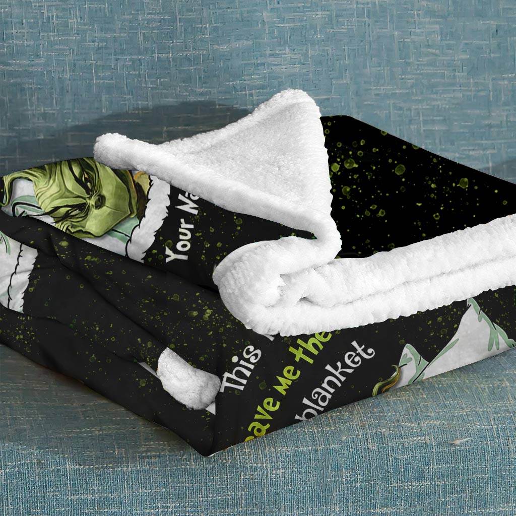 This Is My Leave Me Alone - Personalized Stole Christmas Blanket