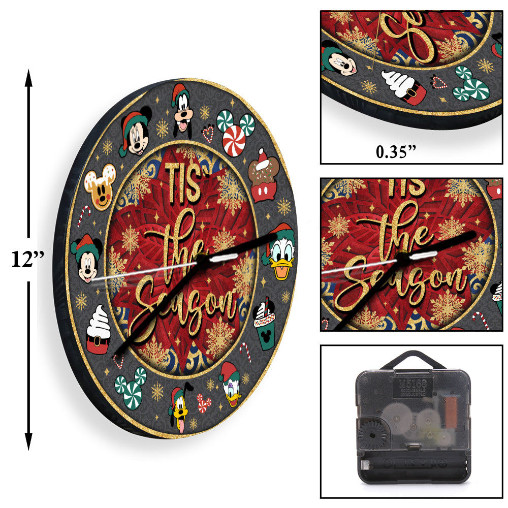 Tis' The Season - Mouse Wall Clock