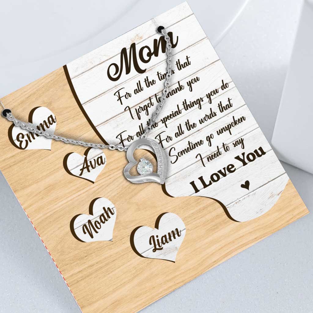 Thank You Mom - Personalized Mother's Day Forever Love Necklace