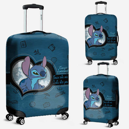 Touch This And I Will Bite You - Personalized Travelling Luggage Cover