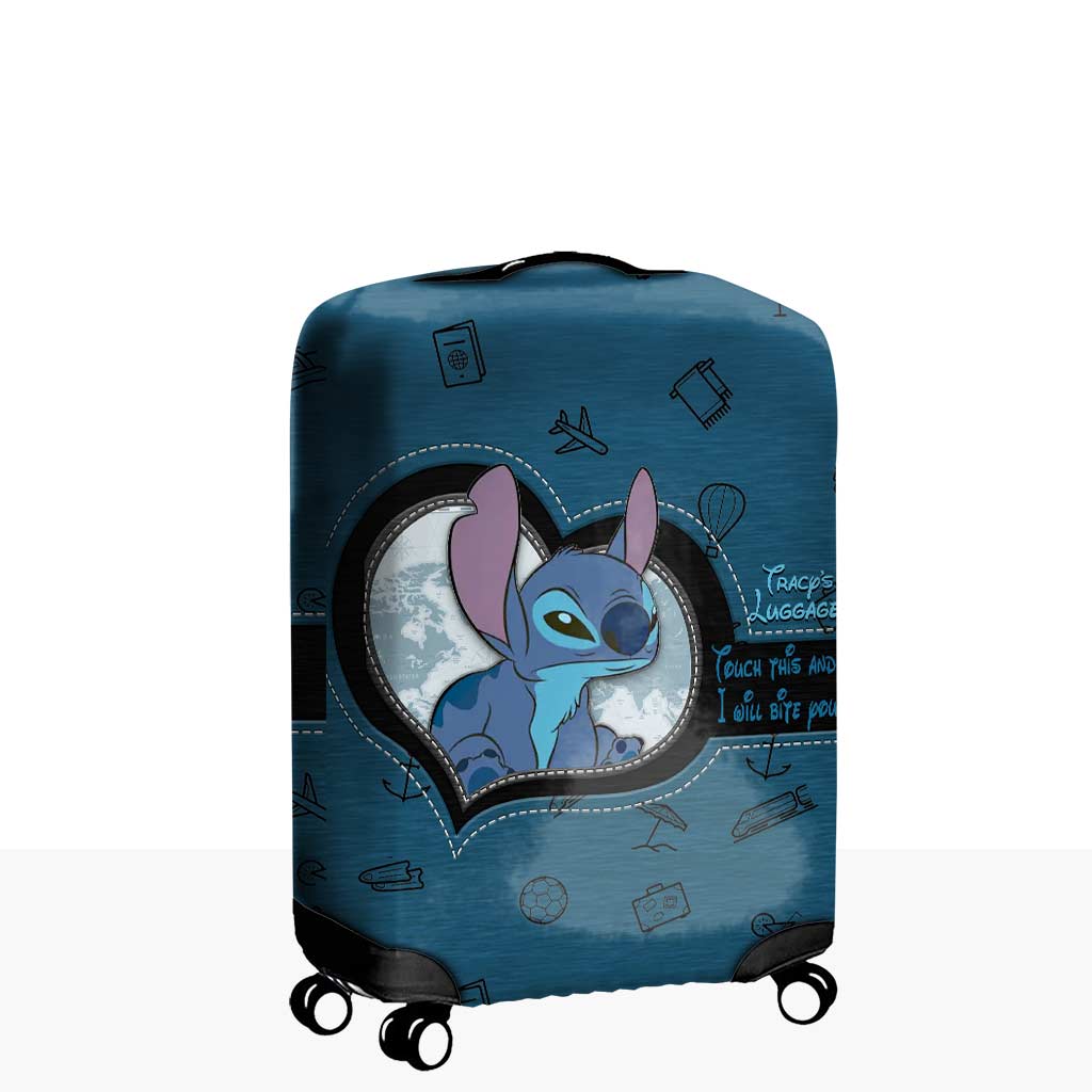 Touch This And I Will Bite You - Personalized Travelling Luggage Cover