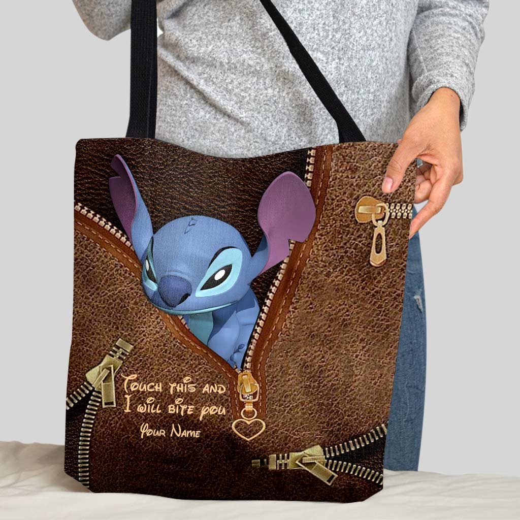 Touch This And I Will Bite You - Personalized Ohana Tote Bag