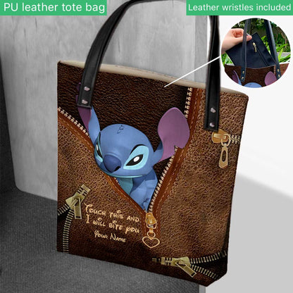 Touch This And I Will Bite You - Personalized Ohana Tote Bag