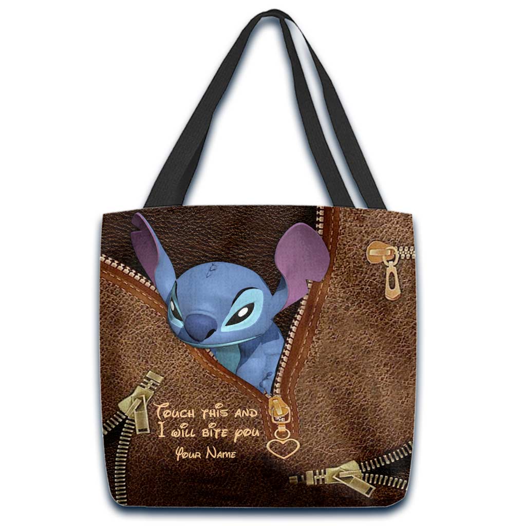 Touch This And I Will Bite You - Personalized Ohana Tote Bag