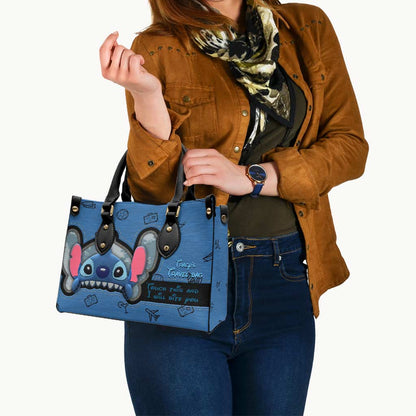 Touch This And I Will Bite You - Personalized Travelling Leather Handbag