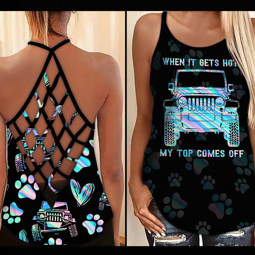 When It Gets Hot  - Car Cross Tank Top