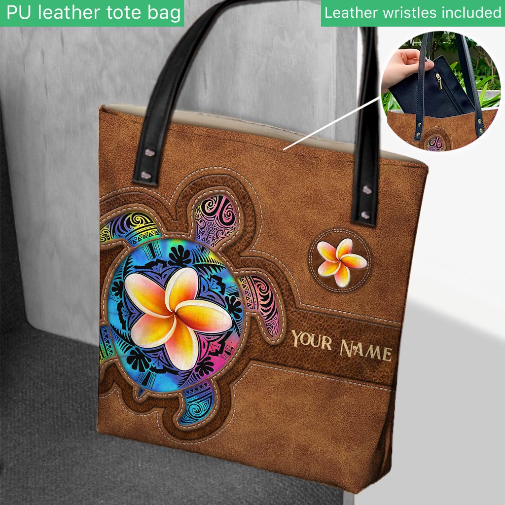 Tie Dye Sea Turtle - Personalized Turtle Tote Bag