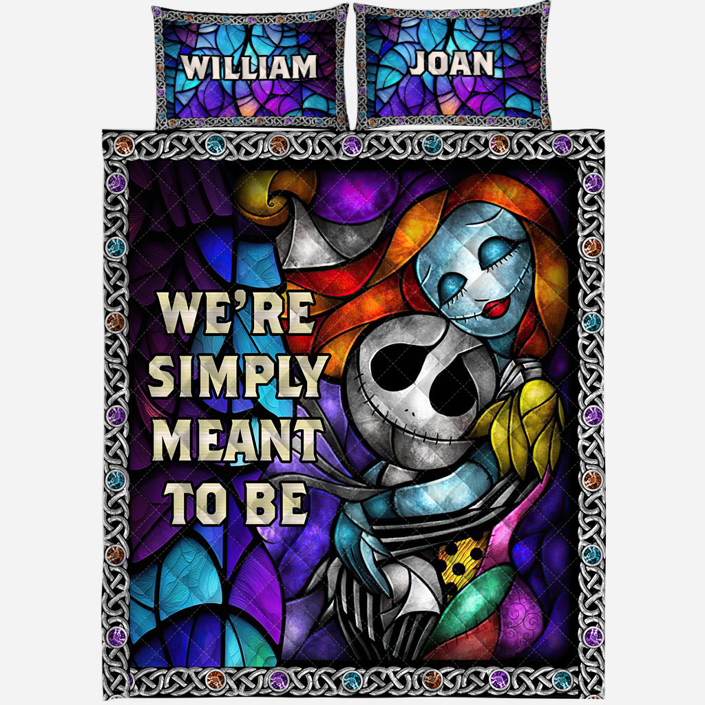 We're Simply Meant To Be - Personalized Nightmare Quilt Set