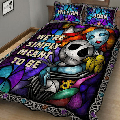 We're Simply Meant To Be - Personalized Nightmare Quilt Set