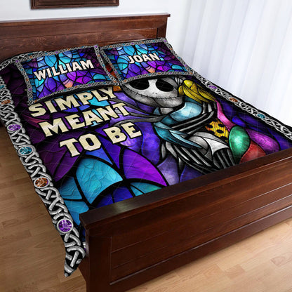 We're Simply Meant To Be - Personalized Nightmare Quilt Set