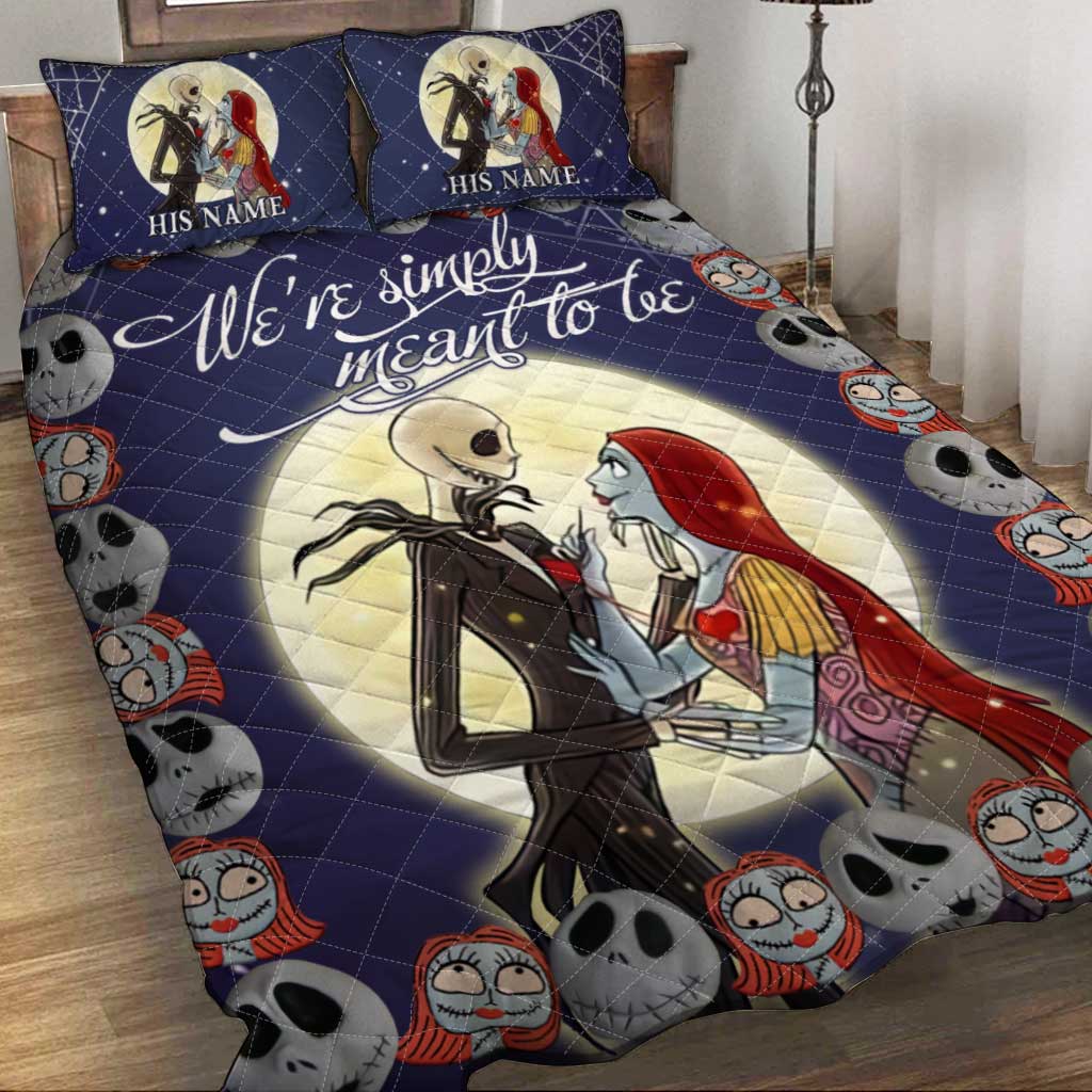 We're Simply Meant To Be - Personalized Nightmare Quilt Set