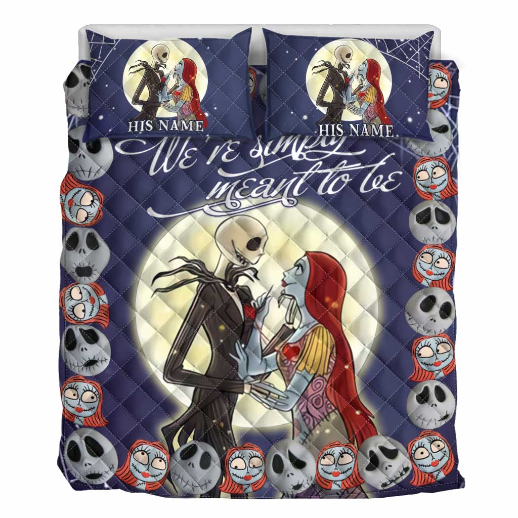 We're Simply Meant To Be - Personalized Nightmare Quilt Set