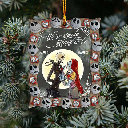 We're Simply Meant To Be - Personalized Christmas Nightmare Layers Mix Ornament