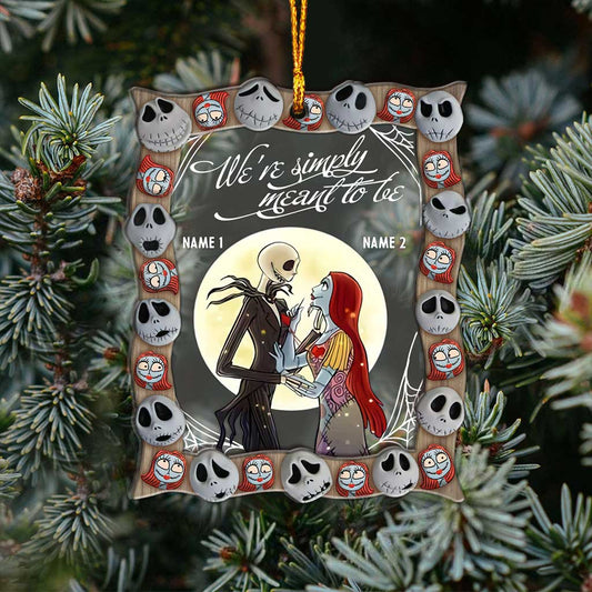 We're Simply Meant To Be - Personalized Christmas Nightmare Layers Mix Ornament