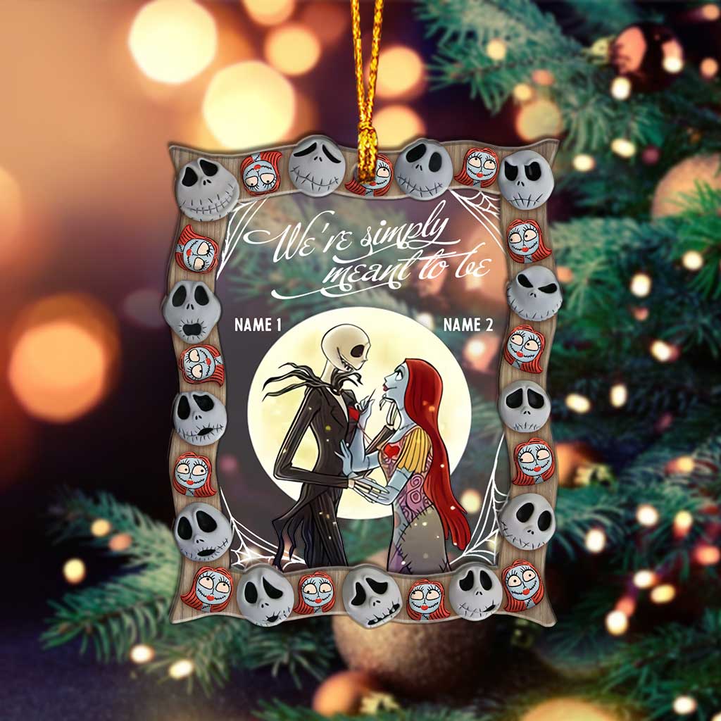 We're Simply Meant To Be - Personalized Christmas Nightmare Layers Mix Ornament