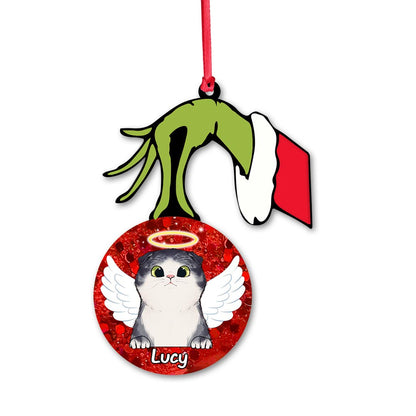 Meowy Christmas - Personalized Cat Ornament (Printed On Both Sides)