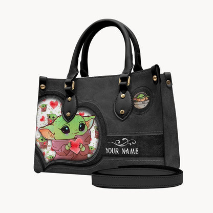 Too Cute I Am - Personalized The Force Leather Handbag