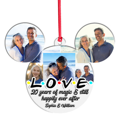 Years Of Magic Happily Ever After Mouse Ears - Personalized Mouse One-sided Ornament