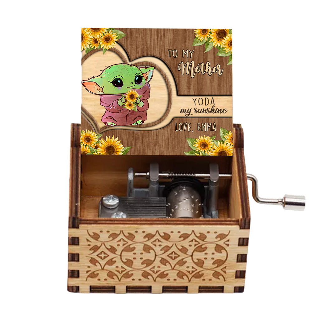 You Are My Sunshine - Personalized Mother's Day The Force Hand Crank Music Box