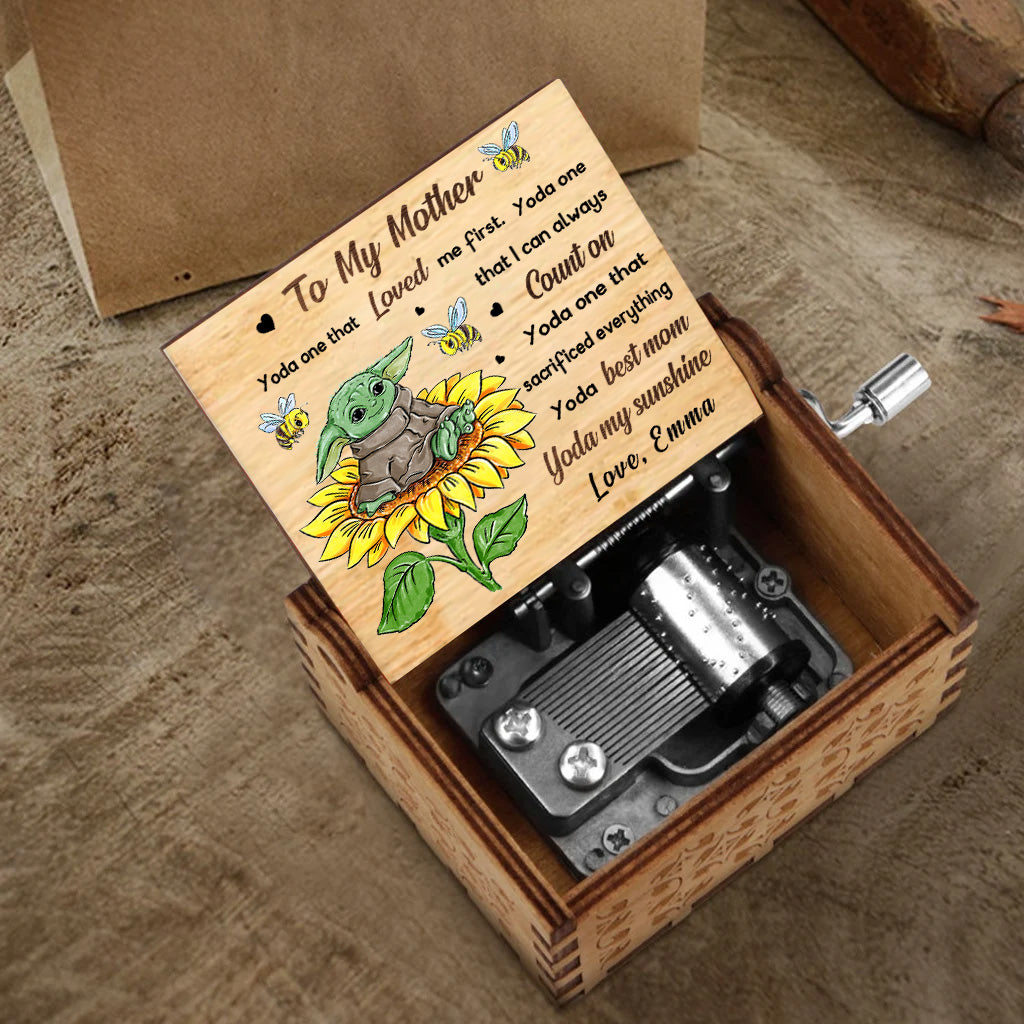 You Are My Sunshine - Personalized Mother's Day The Force Hand Crank Music Box