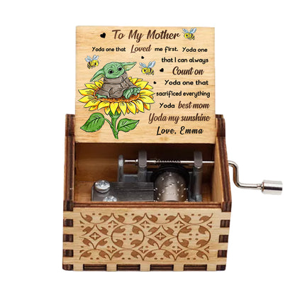 You Are My Sunshine - Personalized Mother's Day The Force Hand Crank Music Box