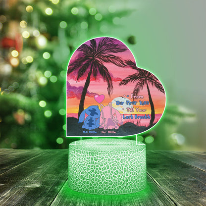 You Are My Ohana - Personalized Couple Shaped Plaque Light Base