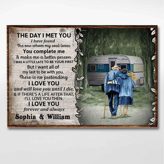 The Day I Met You - Personalized Camping Poster 1121