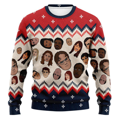 World's Best Boss - Personalized Christmas Sweater With Faux Wool Pattern Printed