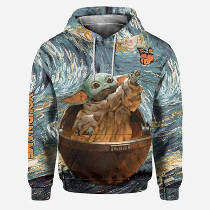 The Child Beautiful Starry Night - Personalized The Force Hoodie and Leggings