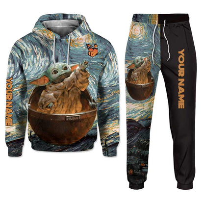 The Child Beautiful Starry Night - Personalized The Force Hoodie and Sweatpants