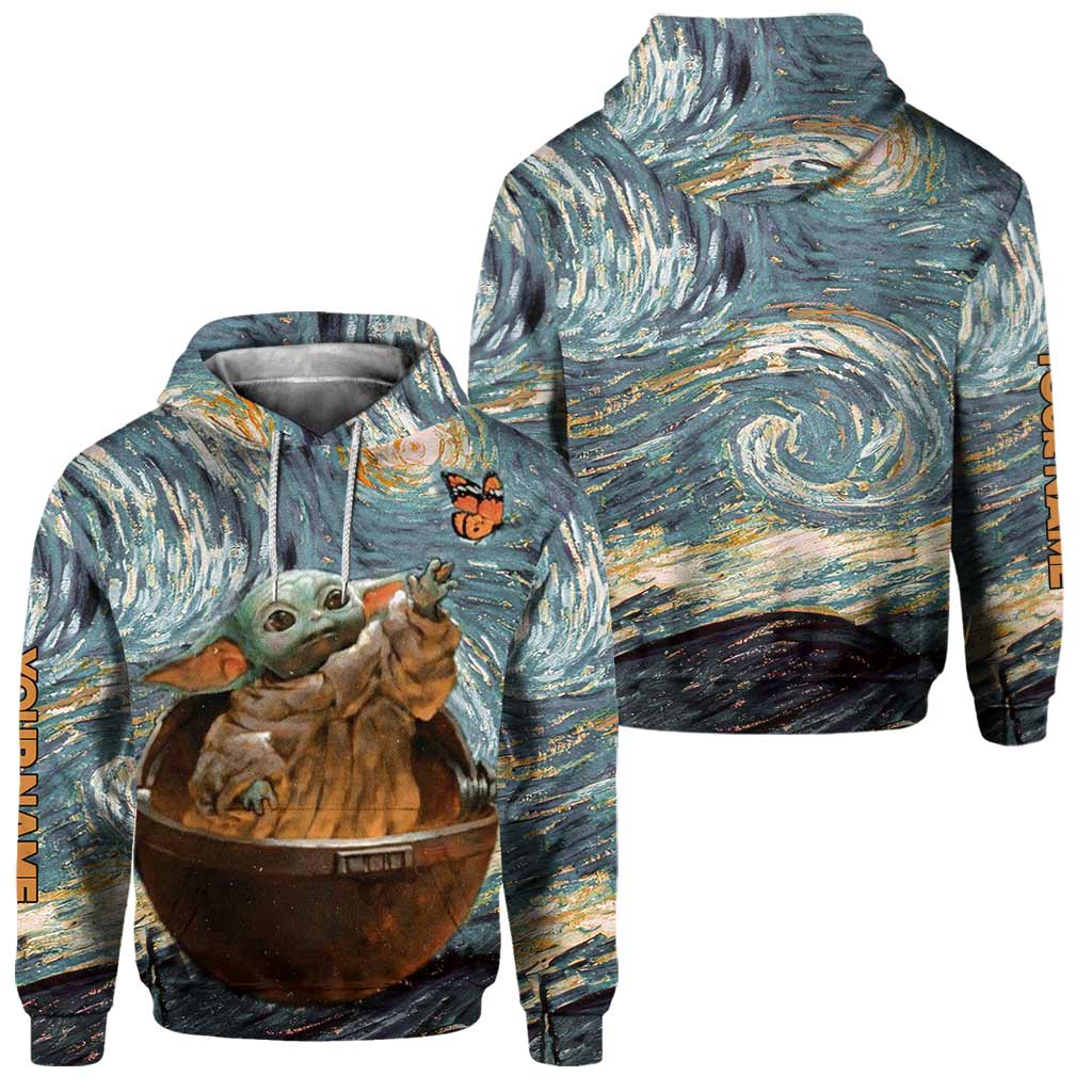 The Child Beautiful Starry Night - Personalized The Force Hoodie and Sweatpants