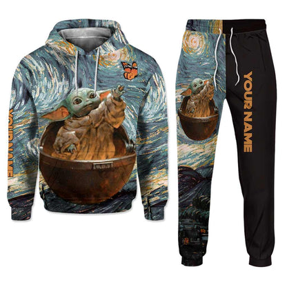 The Child Beautiful Starry Night - Personalized The Force Hoodie and Sweatpants