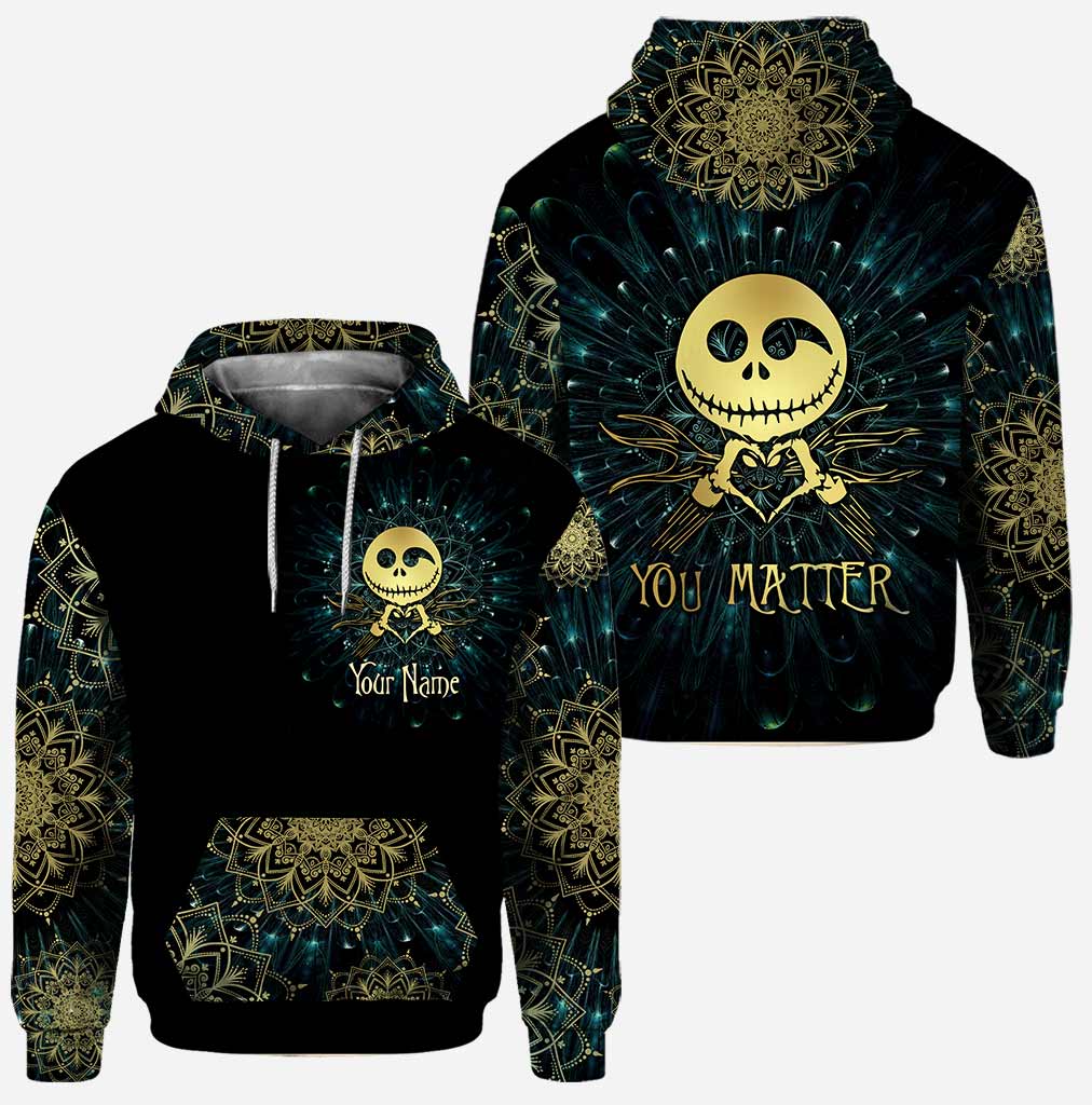 You Matter Semicolon Eyes - Personalized Suicide Prevention Hoodie And Leggings