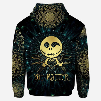 You Matter Semicolon Eyes - Personalized Suicide Prevention Hoodie And Leggings