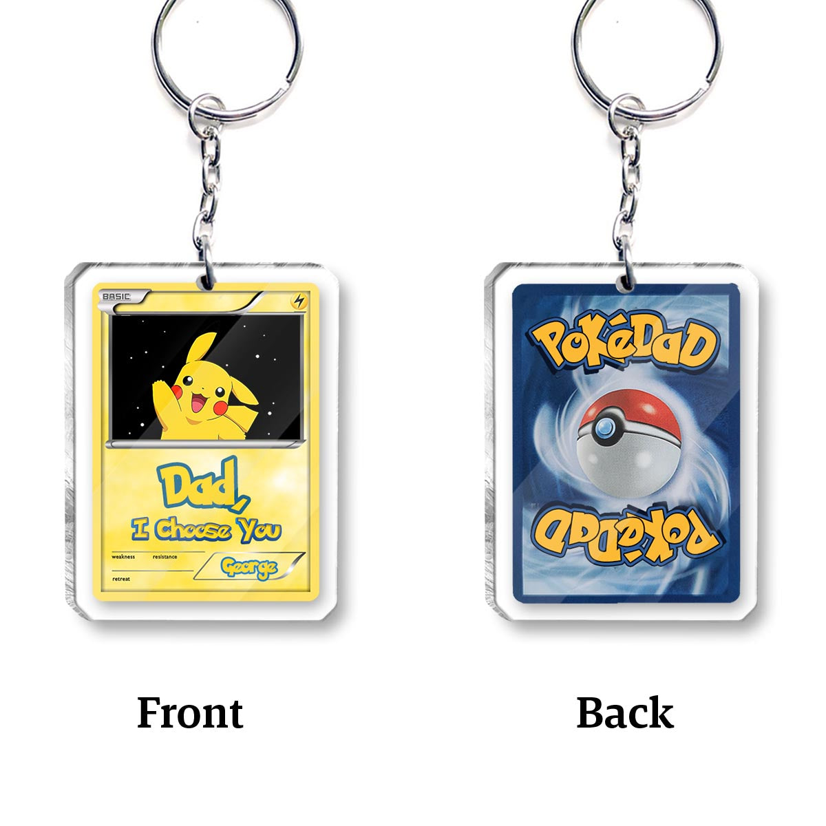 We Choose You - Personalized Monster Trainer Transparent Keychain