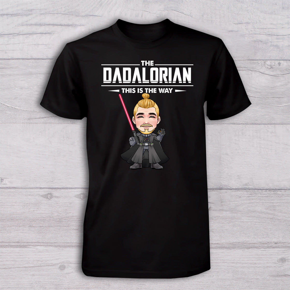 The Dadalorian This Is The Way - Personalized Father T-shirt And Baby Onesie