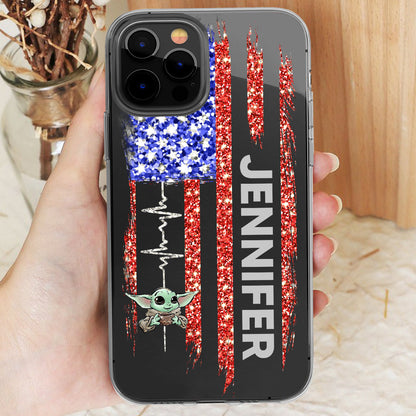 The Child - Personalized The Force Clear Phone Case